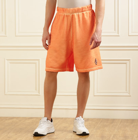 Marcelo Burlon Men Orange Sunset Crossover Sweatshorts by the collective