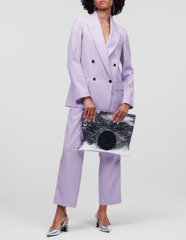 Karl Lagerfeld Women Purple Tailored Blazer