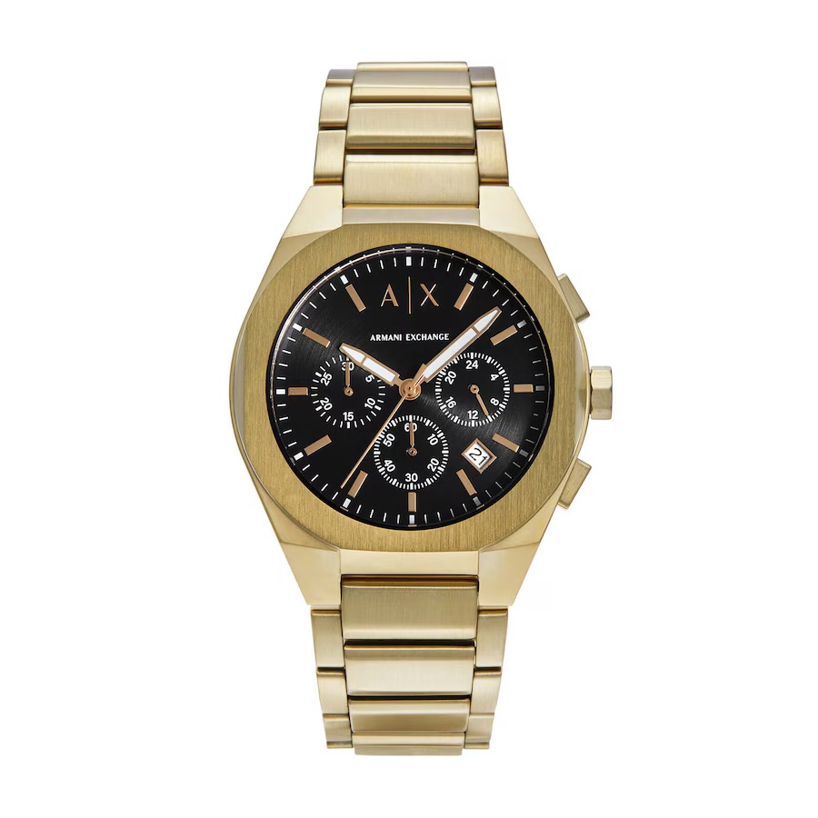 Armani Exchange Men Gold Chronograph Watch