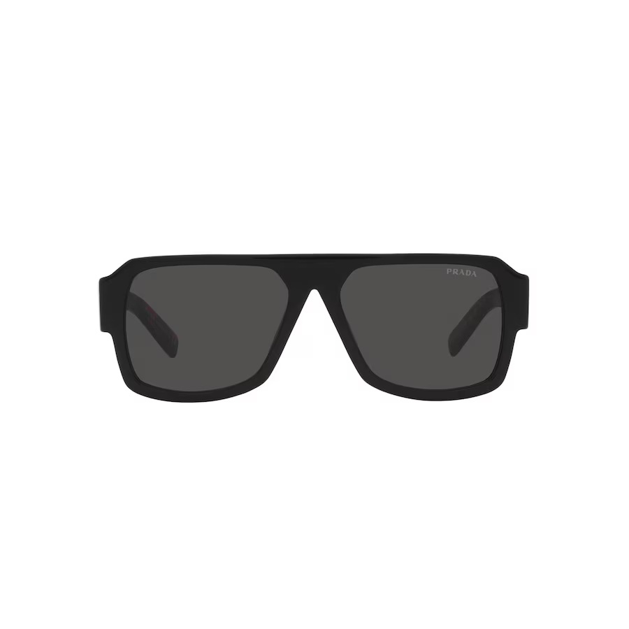 Prada Men Black Pilot Acetate Sunglasses 